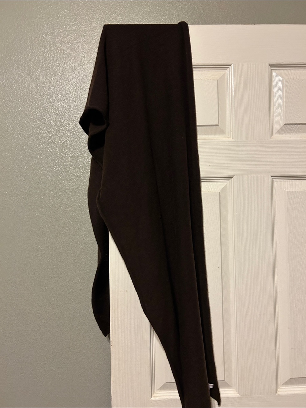 Brown cashmere scarf by Johnston cashmere.